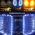 Bright2wheels Honda Goldwing 01-17 GL1800 Gold Wing Mirror LED front turn signals with daytime running white LED