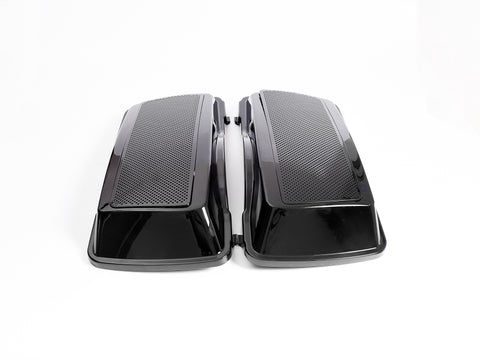 Tapas de altavoz duras 6 "x9" modelos Harley Touring (negro vivo)