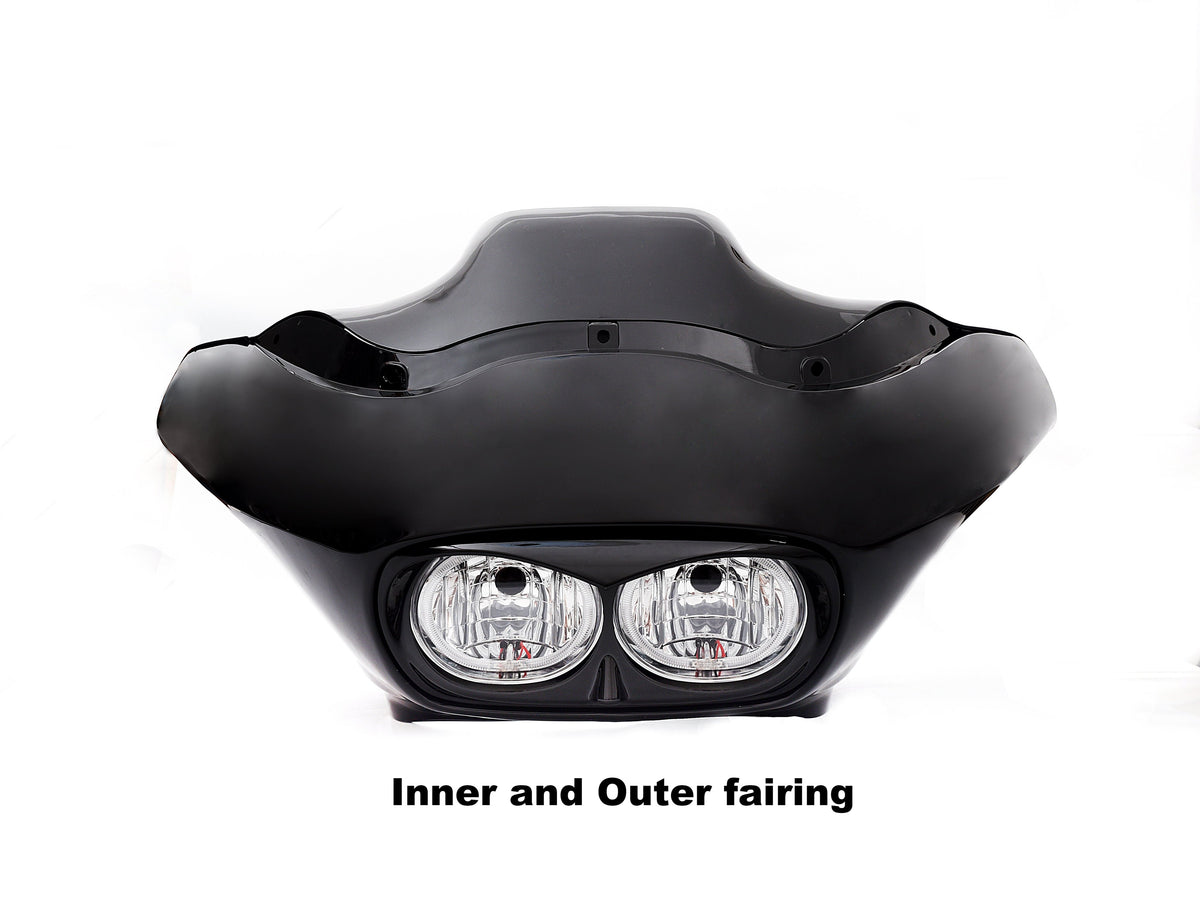 Inner and Outer fairing with headlight (vivid black) Touring models ...